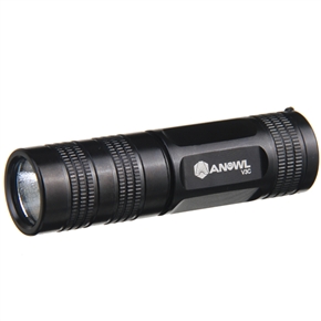 BuySKU63763 ANOWL V3C CREE Q3 1-Mode 180 Lumens Waterproof LED Flashlight with Aluminum Alloy Body (Black)