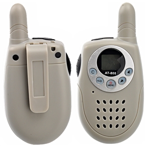 BuySKU66401 AT-808 409MHz 20 Channels Mini Wireless Radio Interphone with Earphone /Flashlight /Belt Clip (Grey)