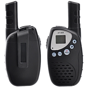 BuySKU66403 AT-809 5km 0.5W 20-Channels Mini Public Radio Interphone with Earphone /Flashlight /Belt Clip (Black)