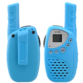 BuySKU66405 AT-809 5km 0.5W 20-Channels Mini Public Radio Interphone with Earphone /Flashlight /Belt Clip (Blue)