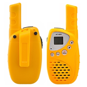 BuySKU66404 AT-809 5km 0.5W 20-Channels Mini Public Radio Interphone with Earphone /Flashlight /Belt Clip (Yellow)