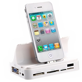 BuySKU64061 All-in-One Docking Station for iPad iPad 2 iPhone iPod (White)