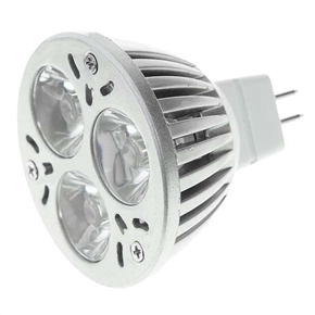BuySKU61427 Aluminum Green Lighting MR16 3W 12V 3 LED Light Bulb (Silver)