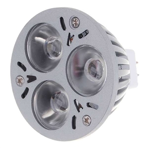 BuySKU61432 Aluminum Material MR16 3W 12V 3 LED 6500K Light Bulb (White)