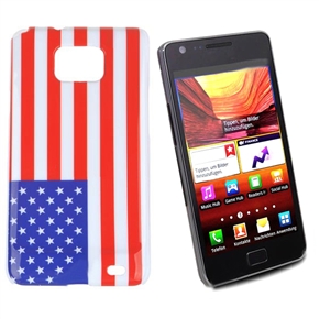 BuySKU57678 American Flag Pattern Hard Plastic Protective Back Case for Samsung Galaxy SII /i9100