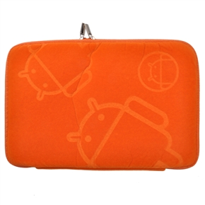 Android Robot Style Protective Sleeve Case Pouch Carrying Bag with Double-zipper for 7-inch Tablet PC (Orange) 