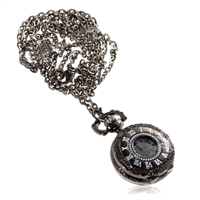 BuySKU57866 Antique Style Roman Round Pore Pattern Pocket Watch with Chain