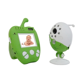 BuySKU57338 Apple Shaped Considerate Baby Monitor with 4 Channels 2.5 Inch Digital LCD Screen Night Vision