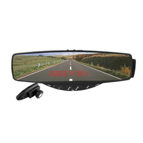 BuySKU59183 B002 Car Bluetooth Rearview Mirror with New LED Display (Black)