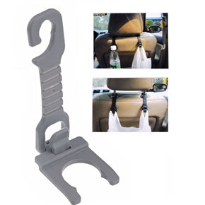 BuySKU59677 BE-01 Handy Car Headrest Hook Holder for Bottles or Bags (Grey)