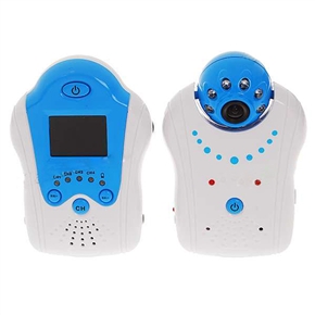BuySKU58417 BM0035P 2.4GHz 4 Channels Monitor Voice Control Digital Wireless Baby Monitor Set (Blue)