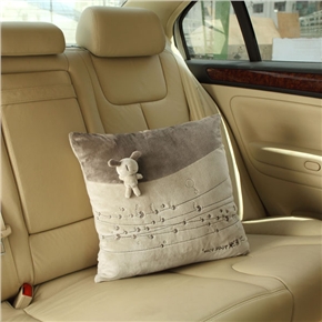 BuySKU59577 Bear Style Hold Pillow Car Cushion Stuffed Throw Pillow (Khaki & Brown)