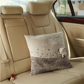BuySKU59580 Bear Style Hold Pillow Car Cushion Stuffed Throw Pillow (Khaki & Coffee)