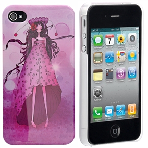 BuySKU67679 Beautiful Girl Pattern Design Smooth Hard Protective Back Case Cover for iPhone 4 /iPhone 4S