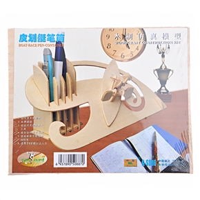 BuySKU60891 Boat-Race Pen-Container 3D Jigsaw Wooden Puzzle Wood DIY Model