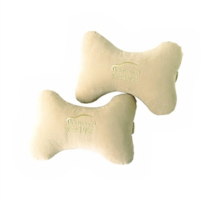 BuySKU59510 Bone Neck Pillow Travelling Pillow for Car (Khaki) - 2 pcs/set