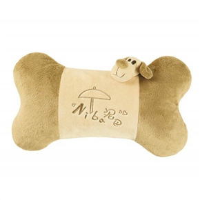 BuySKU59546 Bone Shape Car Neck Pillow Doggie Style Pillow Travel Pillow (Khaki)