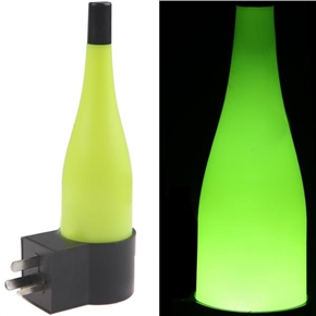BuySKU61590 Bottle Shaped Light Sensor Energy Saving LED Wall Lamp without Switch - Australia Plug (Green)