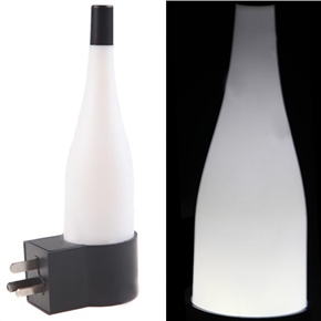 BuySKU61589 Bottle Shaped Light Sensor Energy Saving LED Wall Lamp without Switch - Australia Plug (White)