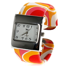 BuySKU57978 Bracelet Style Quartz Wrist Watch with Colorful Watchband for Girls (Orange)