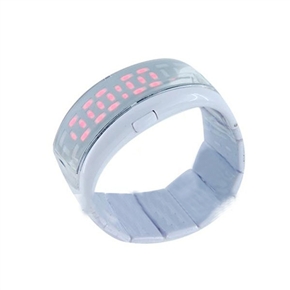 BuySKU58399 Bracelet Style Red LED Wrist Watch Digital Watch (White)