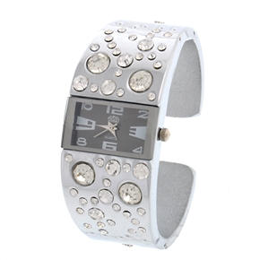 BuySKU57521 Bracelet Wrist Watch with Rectangle Dial (Black Dial)