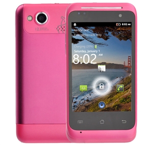 BuySKU65572 C110 MTK6513 650MHz Android 2.3 Dual SIM Quad-Band 3.5-inch Capacitive Screen Smart Phone with WiFi GPS Camera (Pink)