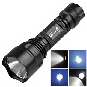 BuySKU63375 C2 5 Modes 210LM CREE Q5 Rechargeable LED Flashlight with Aluminum Alloy Body (Black)