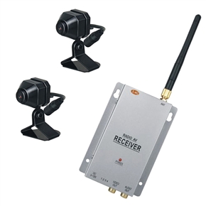 BuySKU59153 CCTV Wireless 2.4G 1/3 Inch CMOS Color Camera and Receiver Kit (2 Cameras + 1 Receiver)