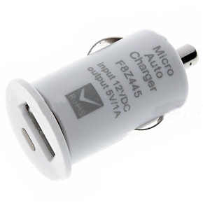 BuySKU60842 Car Charger 12V 1000mA USB Power Adapter for iPhone 4S (White)