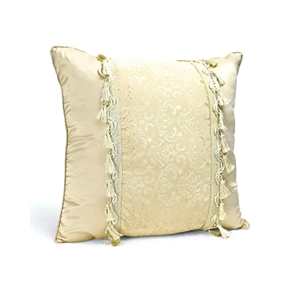 BuySKU59531 Car Hold Pillow Back Cushion Throw Pillow with Tassels & Embroidery Pattern (Khaki)