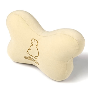 BuySKU59558 Car Memory Foam Pillow Butterfly Shape Neck Cushion with Bear Pattern (Khaki)