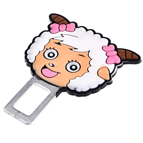 BuySKU59481 Car Seat Safety Belt Locking Buckle Clip with Cartoon Lamb Shape