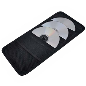 BuySKU59458 Car Sun Visor CD DVD Holder with Simple Style (Black)