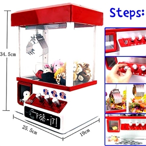 BuySKU60236 Carnival Style Arcade Claw Candy Grabber - Gripping A Prize Machine Electronic Musical Toy - HHE-41631