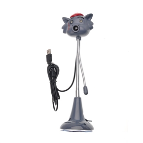 BuySKU22772 Cartoon Figure of the Gray Wolf Webcam with Speakerphone
