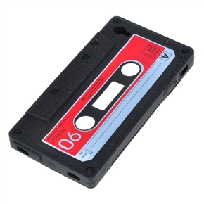 BuySKU60598 Cassette Tape Style Silicone Case Back Cover for iPhone 4 (Black)