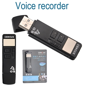 BuySKU66637 Cenlux U10 4GB Voice Recorder Pen U Disk Flash Drive MP3 Player