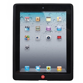 BuySKU64020 Chocolate Bean Style Soft Silicone Protective Back Case Cover for The new iPad (Black)