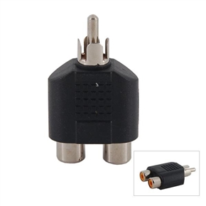 BuySKU66158 Composite AV Cable with 1-to-2 Splitter (Black)