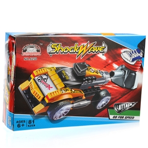 BuySKU60248 Cool DIY Racing Car /Gallop Car Model Building Blocks Children Intelligence Toy - Shock Wave