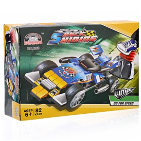 BuySKU60250 Cool DIY Racing Car /Gallop Car Model Building Blocks Children Intelligence Toy - Shocking Shining