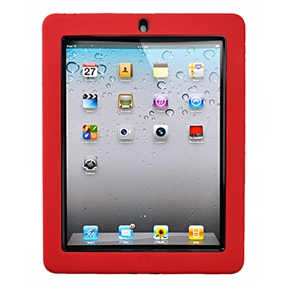 BuySKU63246 Cool Robot Style Hard Protective Back Case Cover with Stand for The new iPad (Red & Black)