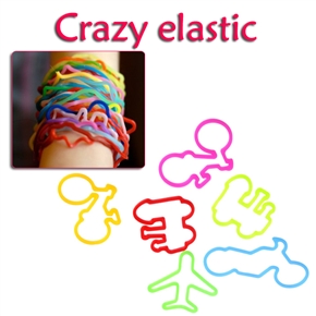 BuySKU62449 Crazy Elastic Cartoon Shape Rubber Bands Crazy Rubber Bands (Colorful)