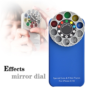 BuySKU63257 Creative Special Lens & Filter Turret for iPhone 4 iPhone 4S (Blue)
