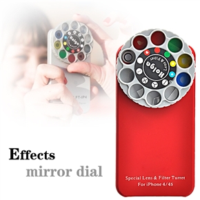BuySKU63259 Creative Special Lens & Filter Turret for iPhone 4 iPhone 4S (Red)