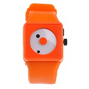 BuySKU58318 Creative Wrist Watch with Dot Design Clock Hands (Orange)