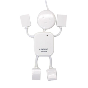 BuySKU66017 Cute Boy 4 Port USB 2.0 Hub (White)