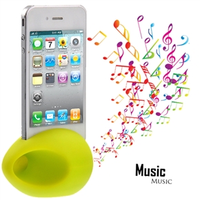 BuySKU65227 Cute Egg Shaped Silicone Stand Magic Audio Amplifier Speaker for iPhone 4 /iPhone 4S (Green)