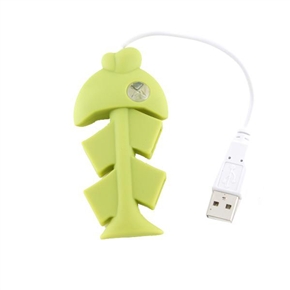 BuySKU66166 Cute Fishbone 4 Port High Speed USB 2.0 Hub (Green)